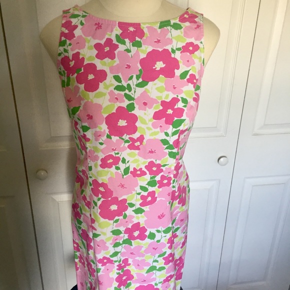 Liz Claiborne Pink, Green, White Floral Midi Dress - Picture 3 of 8